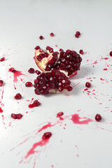 pomegranate on a white background