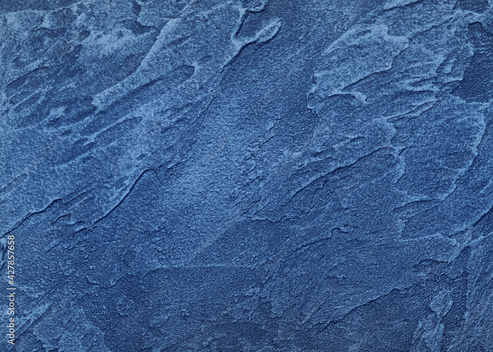Poster background image of texture of plaster in blue tones.