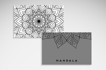 Business card. Vintage elements. Hand drawn background