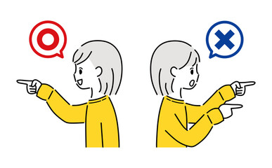 女性　マルバツ