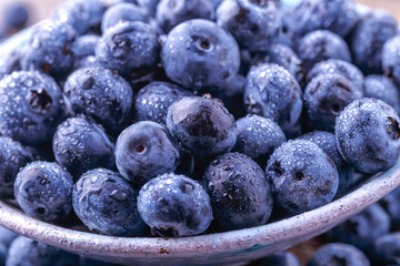 Fresh blueberry background. Blueberry Texture Close Blueberry Antioxidant Organic Superpeed Bowl Concept Healthy Nutrition