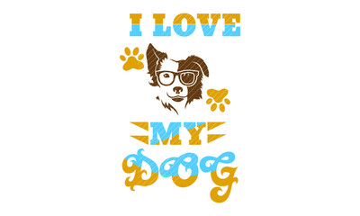 Amazing I love dog T-shirt design