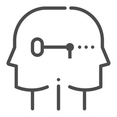 Coaching, square line vector icon.