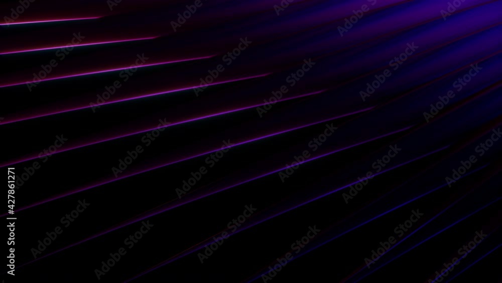 Poster blue purple glowing neon light moving on sharp lines abstract tech futuristic motion on dark black b