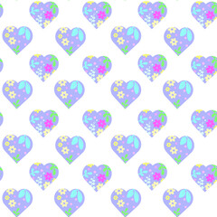 Seamless patterns. Colorful floral valentines. Vector pattern. Vector illustration background. Vector illustration design. Nature illustration. Vector romantic background. Holiday decoration. 