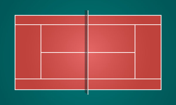 Tennis field outdoor illustration vector background design