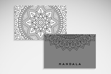 Business card. Vintage elements. Hand drawn background