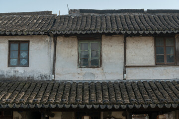 Old buildings and Landscapes of Lili Village, a historic canal town in southwest Suzhou, Jiangsu Province, China