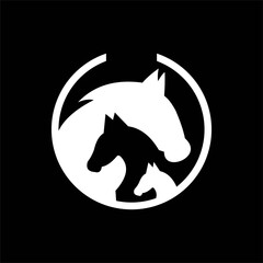 Circular horse logo, Circular horse logo design vector illustration, Stock illustration, Circular horse logo design template vector image