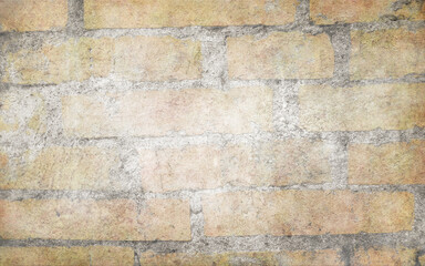 Dirty old brick wall texture. Dirty dark old poster with cracks and scratches. Surface background. Brickwall. Template for design. Handmade textured backdrop. Brickwork. Cement. Grunge templates.