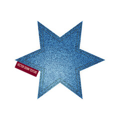 Denim patch isolated vector icon