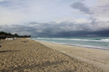Storm Dark Cloud Beach Ocean