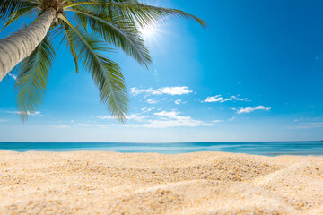 Fototapeta premium white sand and beautiful tropical beach