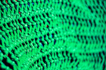 Colorful Fishing nets background in the port