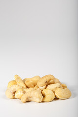 Fototapeta na wymiar Cashew. Cashew nuts on a white background.