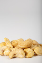 Fototapeta na wymiar Cashew. Cashew nuts on a white background.