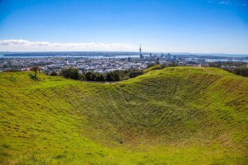 Auckland panorama miasta z Mt. Eden