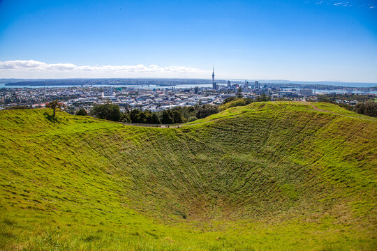 Auckland Panorama Miasta Z Mt. Eden