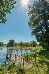 Lake at sunny day