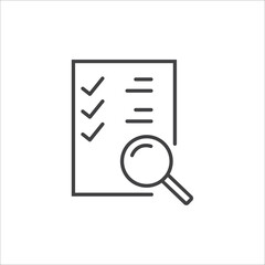 Simple survey related vector glyph icon Contains icons such as check, test, validation and so on.