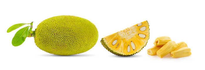 jack fruits on white background