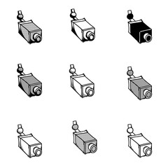 CCTV doodle vector icon. Drawing sketch illustration hand drawn line eps10