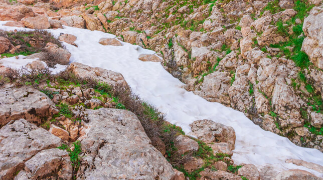 Atlas mountains located in north africa and this is tikjda located in Algeria , Landscape view of national park Tikjda in Bouira Algeria