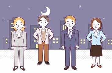 会社の人々