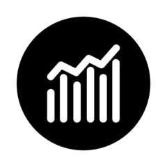 Stock market graph isolated icon on white background
