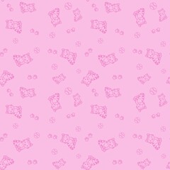 Seamless pattern with cat