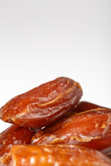 Dates. Dried apricot on a white background. 