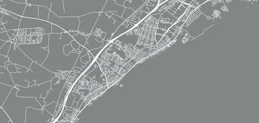 Urban vector city map of Greve, Denmark