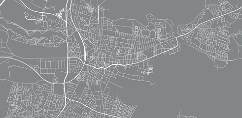 Urban vector city map of Horsens, Denmark