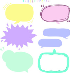 set of speech bubbles