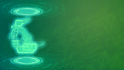 cg industrial 3D illustration of microscope holo renders