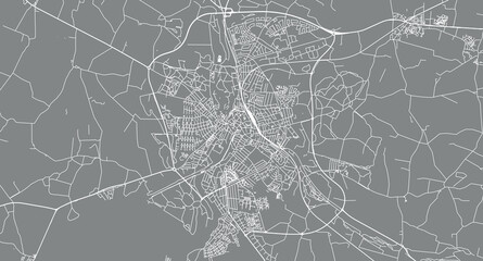 Urban vector city map of Naestved, Denmark
