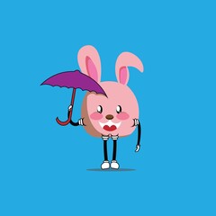 cute rabbit cartoon mascot