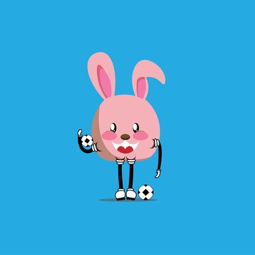 cute rabbit cartoon mascot