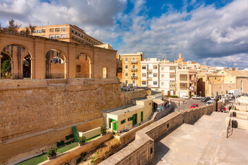 Fototapeta premium Amazing architecture and city walls of Valletta, capital of Malta