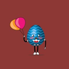 easter egg cartoon mascot