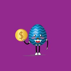 easter egg cartoon mascot