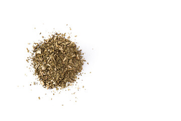 Yerba mate tea isolated on white background. Traditional Argentinian beverage