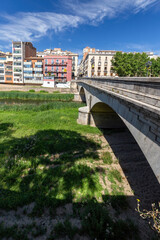 View of the embankment in Girona - Catalonia, Spain