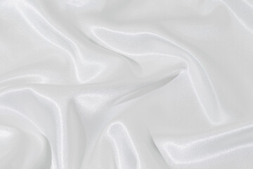 White silk fabric texture close up. Abstract background.