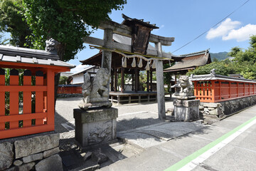 両社神社　入口の鳥居　滋賀県大津市下阪本