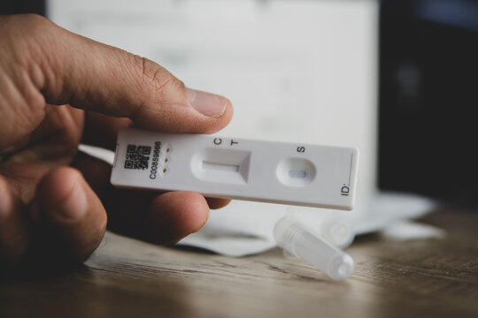 Leicester, United Kingdom. April 15 2021. Home Testing Kit For School Children And NHS Staff, Also Called Lateral Flow Tests For Covid 19, For Testing At Home.