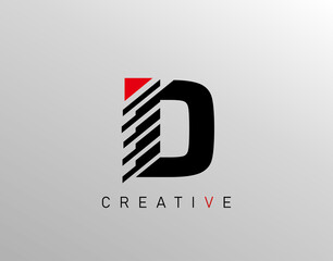 Creative Modern Letter D logo, Monogram D Logo Icon.
