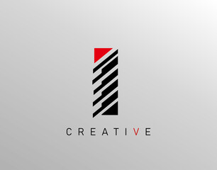 Creative Modern Letter I logo, Abstract I Letter Logo Icon.