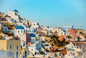 village in santorini island, greece