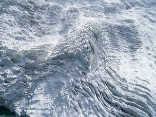 Aerial view of fossil glacier in Tibet,China